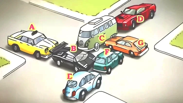 Zeka testi: Bu trafik sıkışıklığını kaç saniyede çözebilirsiniz? Sadece tek bir arabayı hareket ettirmeniz gerekiyor!